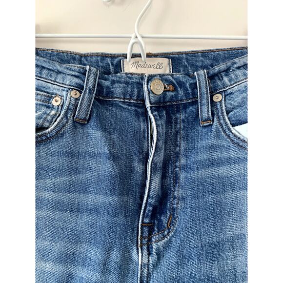 Madewell The High-Rise Slim Boyjean Distressed Step Hem Jeans Size 24 - Picture 4 of 8